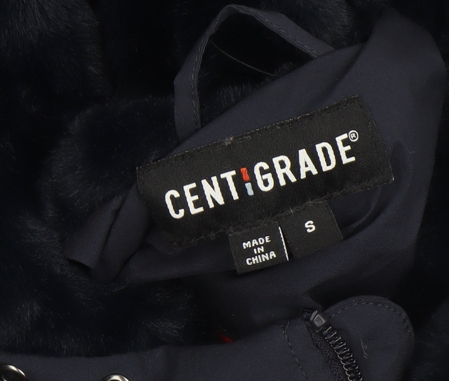 Centigrade Women's Blue Long Hooded Puffer Coat Size S