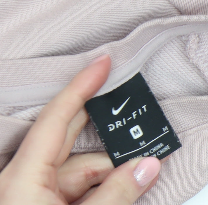 Nike Women’s Pink Dri-Fit Cropped Pullover Sweatshirt M