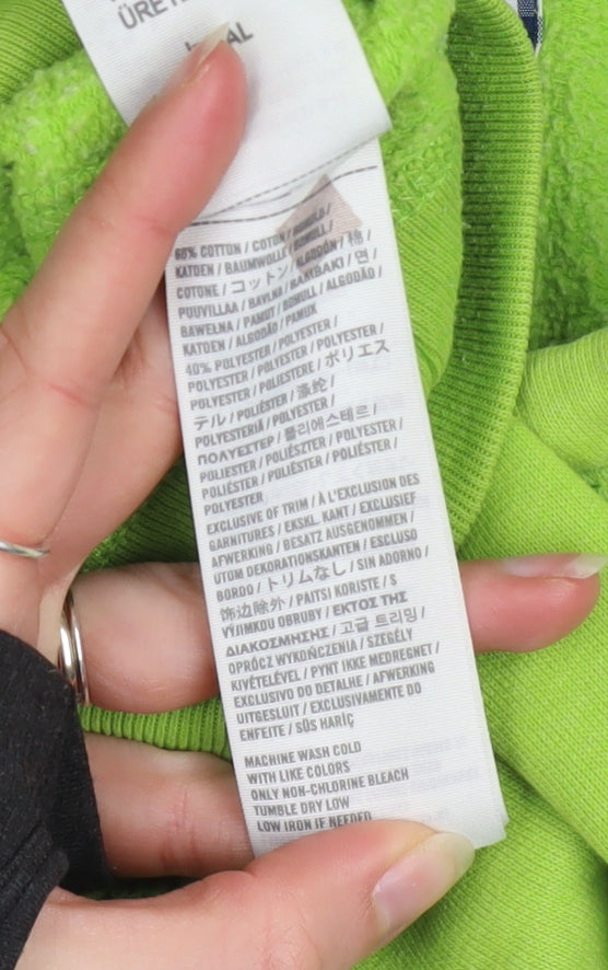 Gilly Hicks Women’s Green Pullover Hoodie Medium Cotton Blend