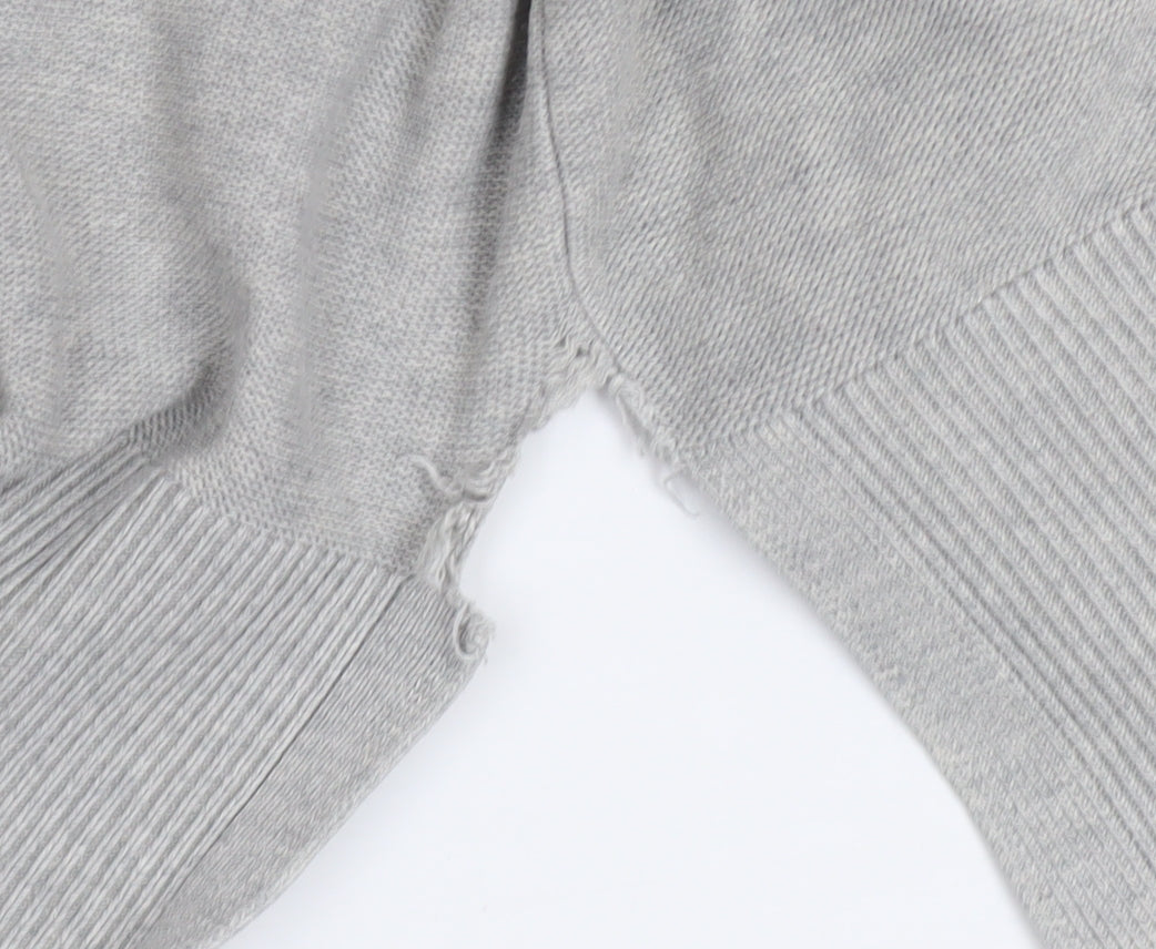 Tommy Hilfiger Men's Grey V-Neck Cotton Pullover Jumper M