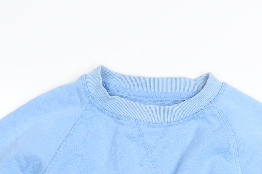 Jack Wills Women Blue Crew Neck Cotton Blend Sweatshirt UK 8