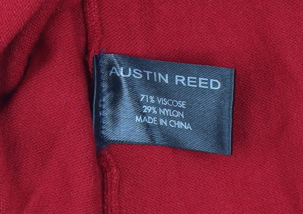 Austin Reed Women's Red Striped 3/4 Sleeve Cardigan Size S
