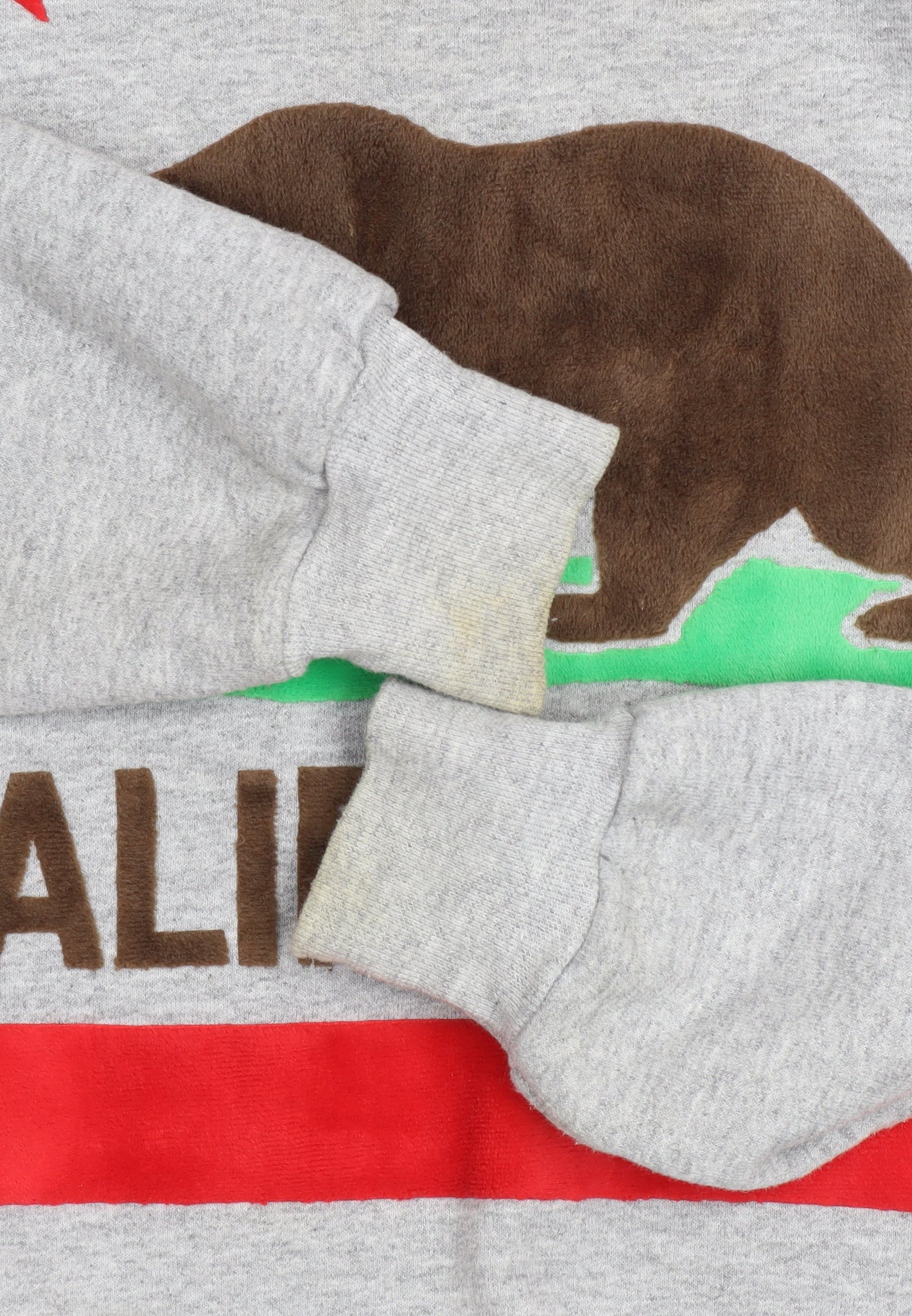 Hanes Men’s Grey California Bear Graphic Pullover Sweatshirt Size S