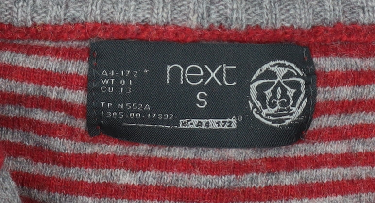 Next Men's Red Wool Blend 1/2 Zip Jumper Size S