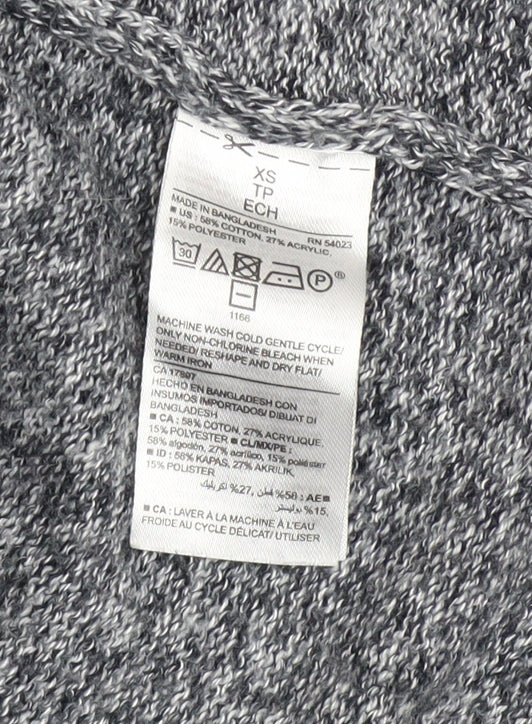 Old Navy Women’s Grey Knit Open Front Long Sleeve Cardigan XS