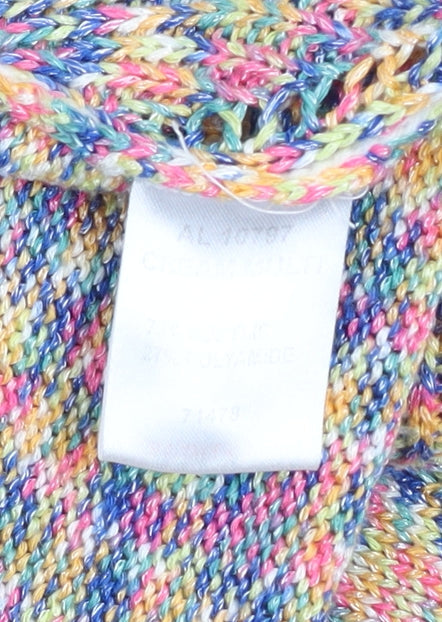 Cotton Traders Women’s Multicoloured Open Knit Cardigan Size 18