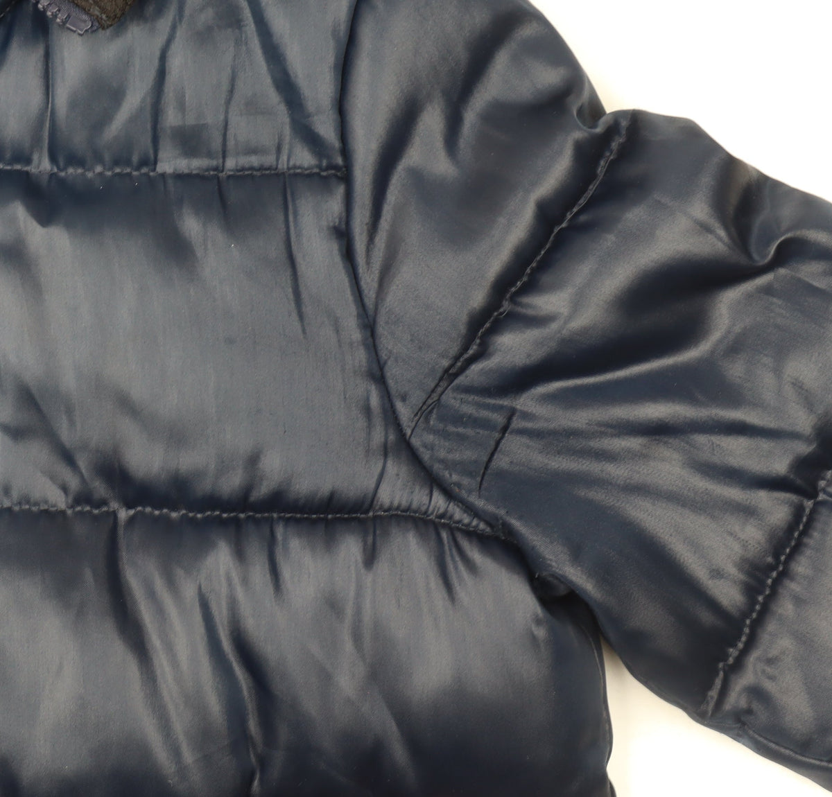Next Women's Blue Hooded Puffer Jacket Size 8 Regular Fit