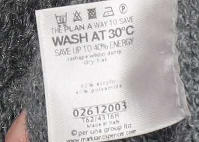 Marks & Spencer Women Grey L Knit Scoop Neck Long Sleeve Cardigan