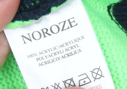 Noroze Women's Green Christmas Reindeer Pullover Jumper Size 10