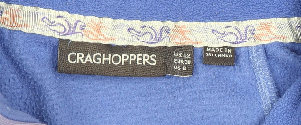 Craghoppers Women’s Blue Fleece 1/4 Zip Pullover Sweatshirt UK 12