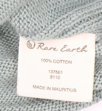 Rare Earth Women Green Polka Dot Cotton Crew Neck Jumper L