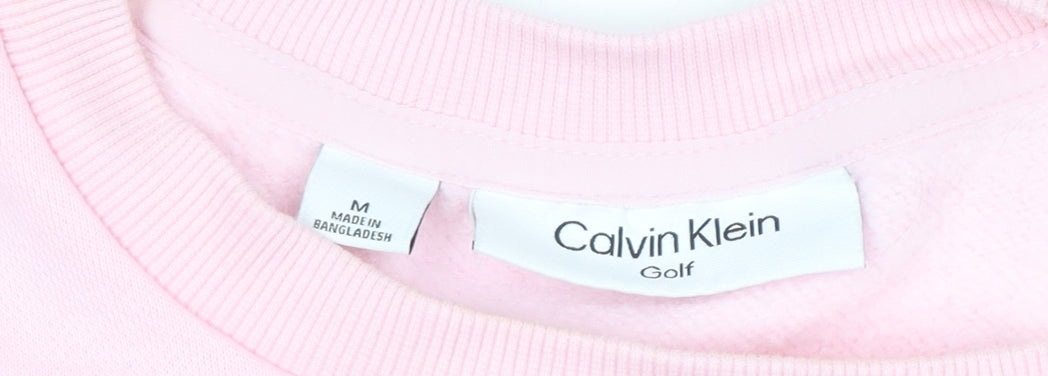 Calvin Klein Golf Women's Pink Crew Neck Pullover Sweatshirt M