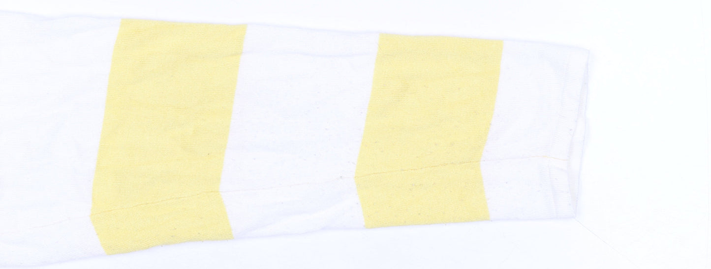 Michele Hope Women’s Yellow White Striped Cardigan Size 14