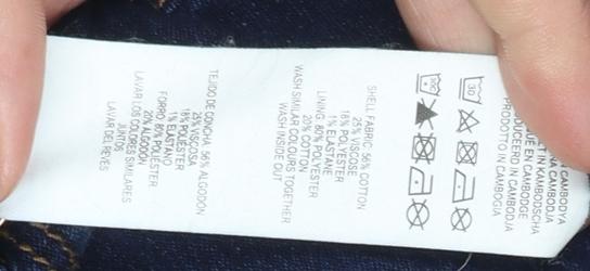 Denim Co Womens Blue Skinny Jeans Size 8 Slim Fit Mid Rise