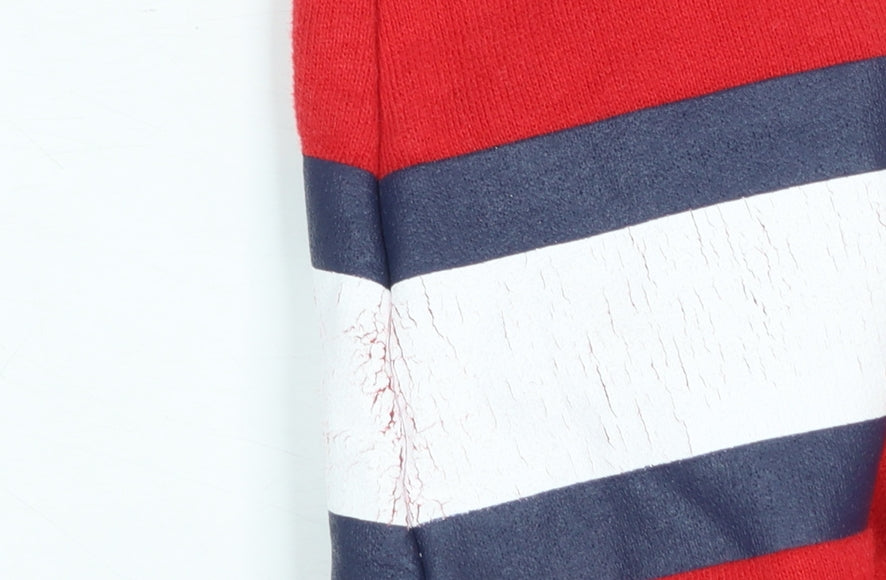Superdry Women's Red Pullover Hoodie Small Varsity Graphic Sportswear