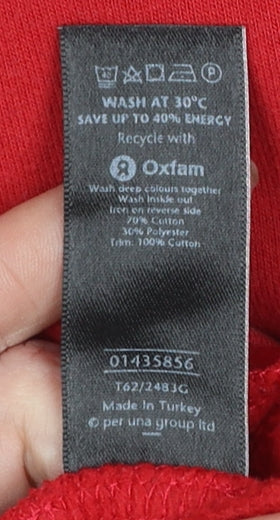 Marks & Spencer Per Una Women’s Red Full Zip Sweatshirt Jacket Size S