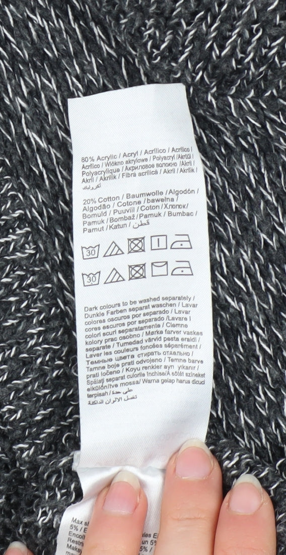 Vero Moda Women's Grey Knit Open Front Long Sleeve Cardigan Size S