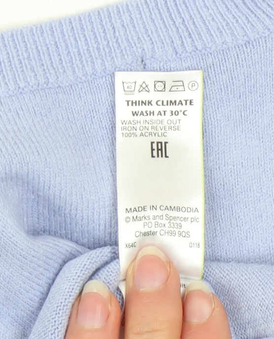 Marks & Spencer Women’s Blue Crew Neck Pullover Jumper Size 6