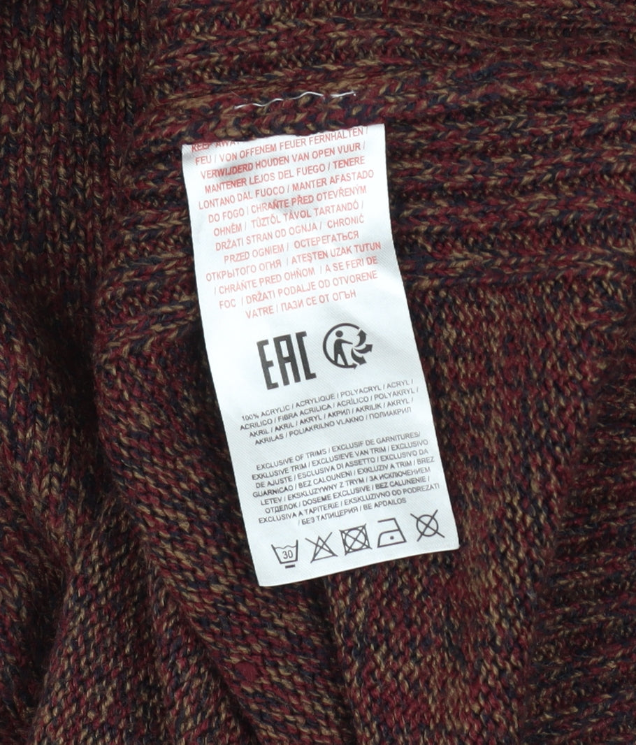 Kensington Eastside Men Brown 2XL Acrylic Crew Neck Jumper