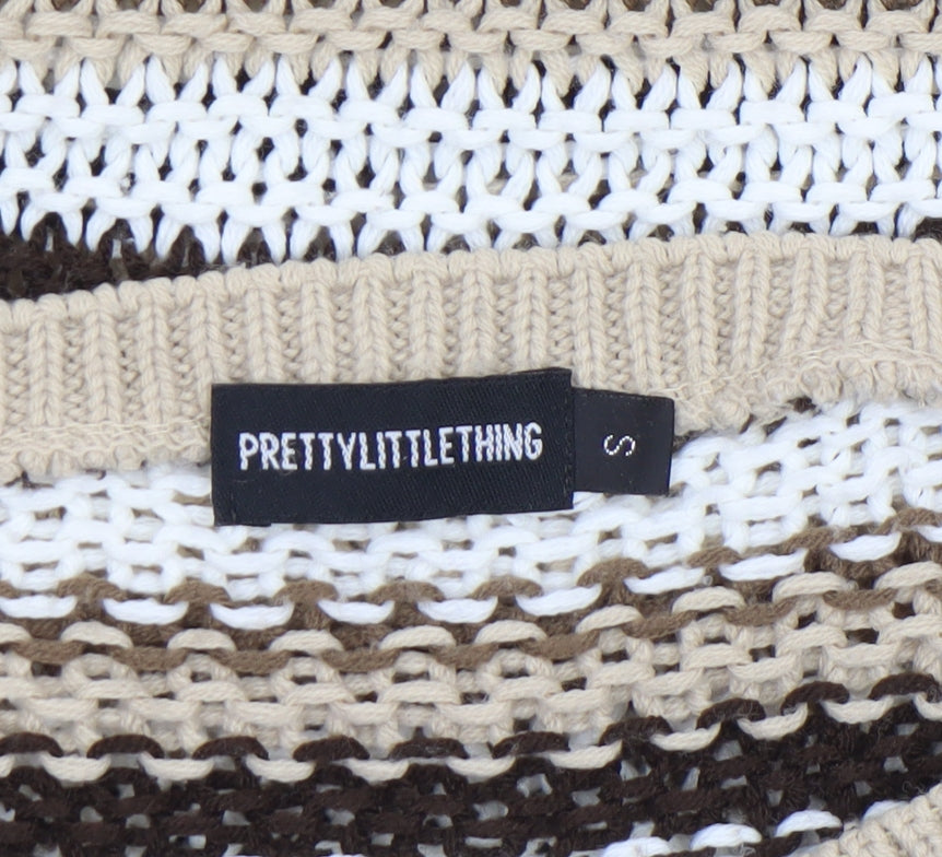 PrettyLittleThing Women’s Multicoloured Striped Knit Jumper Size S