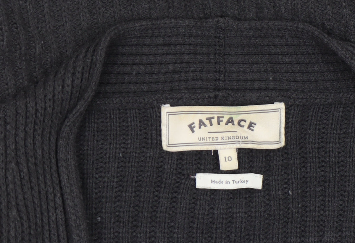 FatFace Women’s Black Acrylic Knit Open Cardigan UK 10