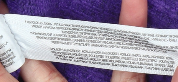 Primark Women’s Purple Mock Neck Pullover Jumper 2XL