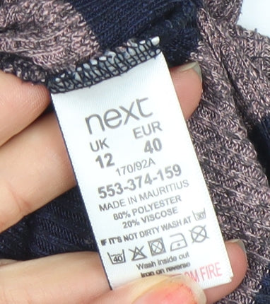 Next Women’s Multicoloured Striped Crew Neck Long Sleeve Jumper Size 12