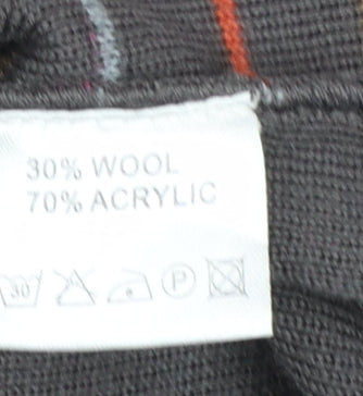 Tempo Reale Women’s Grey Multicolour Wool Blend Striped Jumper Size 12
