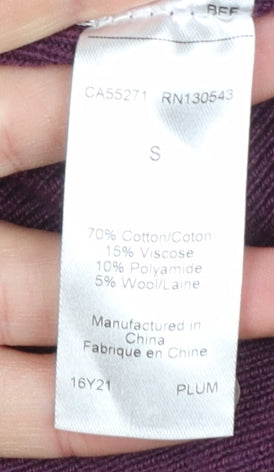 Long Tall Sally Women’s Purple Sequin Shoulder Tall Cardigan Size S