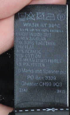Marks & Spencer Per Una Women's Black Knit Jumper Size 14