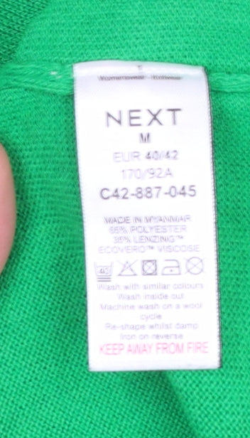 Next Women's Green Heart Sequin Crew Neck Pullover Jumper Size M