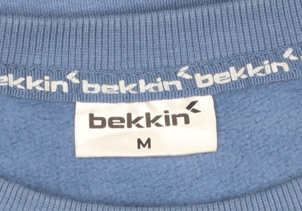 Bekkin Women's Blue Pullover Sweatshirt Cotton Blend Size M