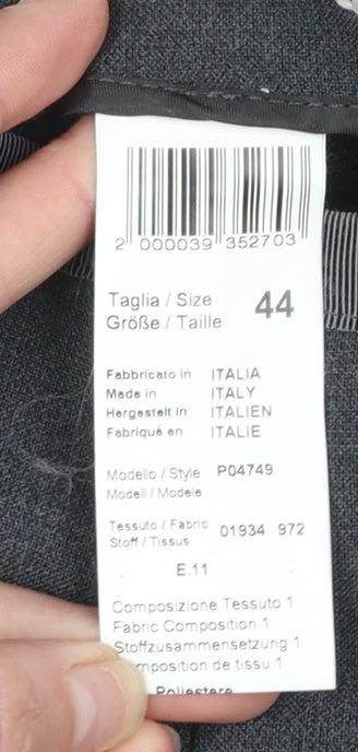 Peserico Women’s Grey Slim Fit Tailored Trousers Size 16