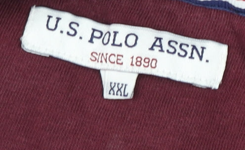 U.S. Polo Assn. Men's Windsor Wine Long Sleeve Cotton T-Shirt XXL