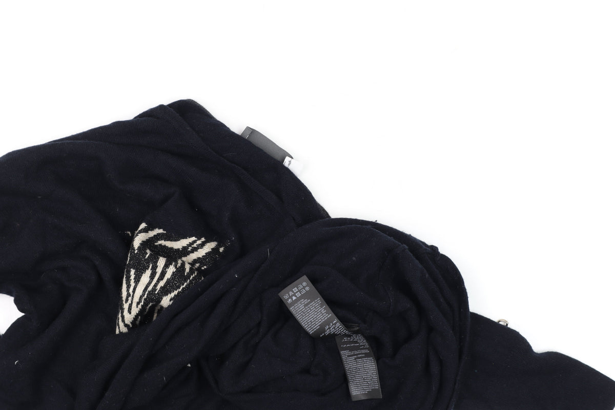Mint Velvet Womens Black XS Relaxed Star Knit Long Sleeve Top
