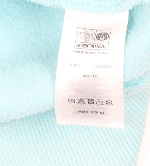 Animal Women’s Blue Full Zip Hoodie Size 8 Cotton Blend
