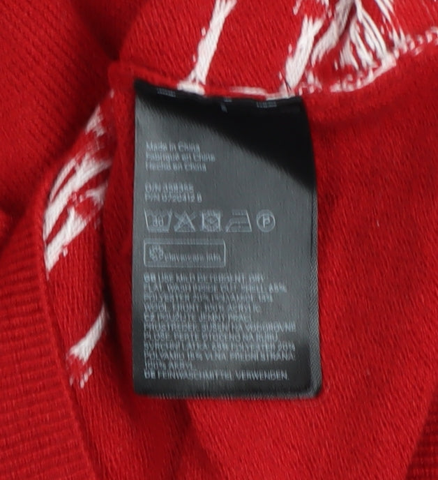 H&M Womens Red Christmas Reindeer Pullover Jumper XS