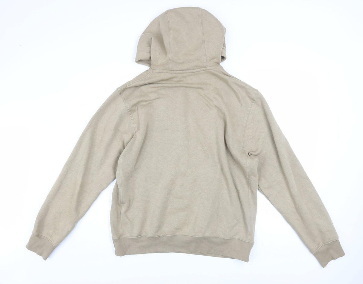 Nike Men’s Beige Pullover Fleece Hoodie Size M Regular Fit