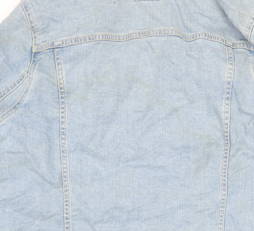 Very Womens Blue Denim Button-Up Casual Jacket Size 16