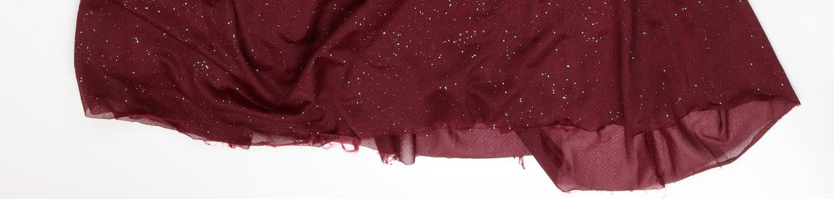 Ever Pretty Women's Red 2XL Long Glitter V-Neck Formal Dress