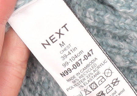 Next Women's Blue Crew Neck Knit Pullover Jumper Size M