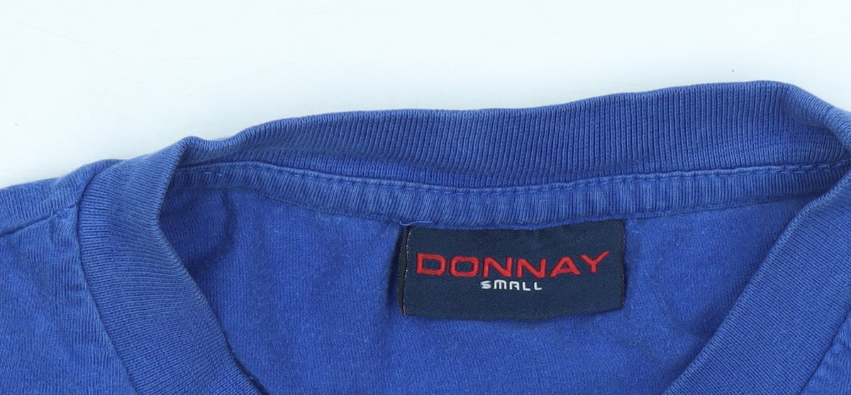 Donnay Men's Blue Cotton Crew Neck Short Sleeve T-Shirt Size S