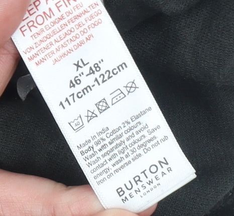Burton Menswear Black XL Cotton Corduroy Zip Jacket for Men