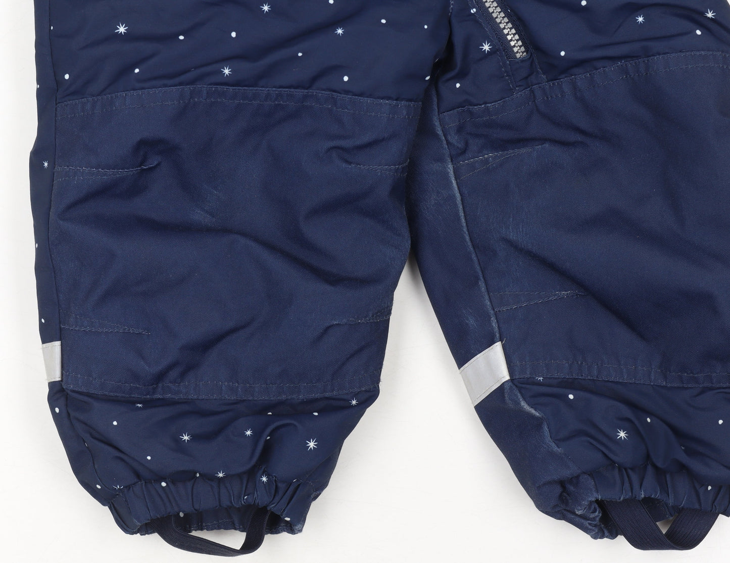 H&M Blue Star Print Waterproof Hooded Snowsuit 12-18 Months Unisex Winter