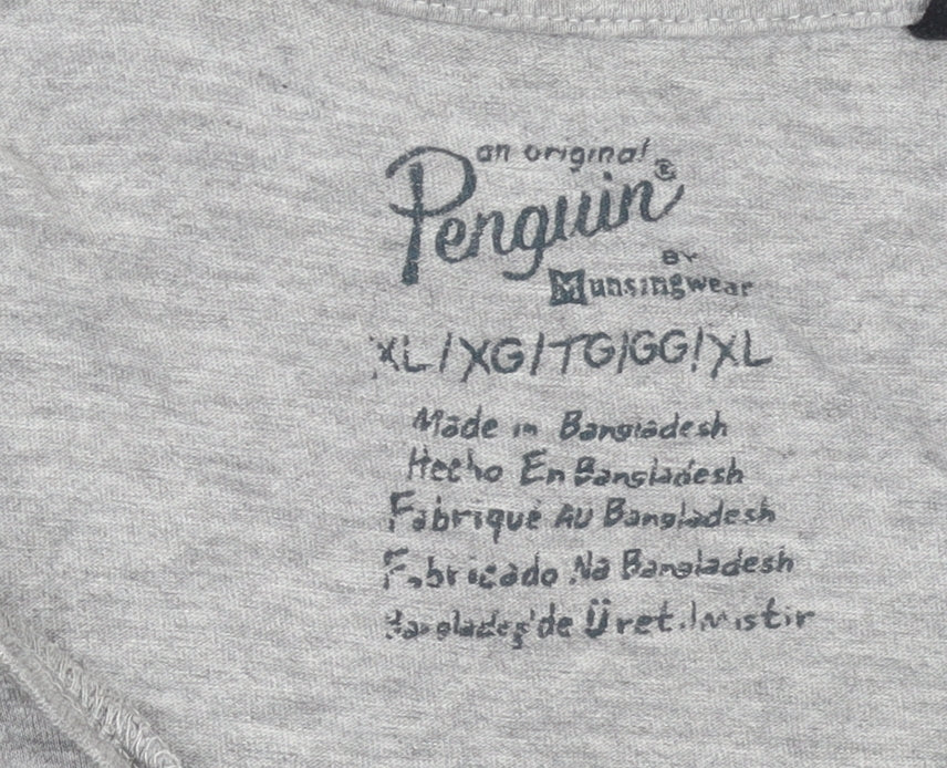 Original Penguin by Munsingwear Men's Grey Crew Neck T-Shirt XL
