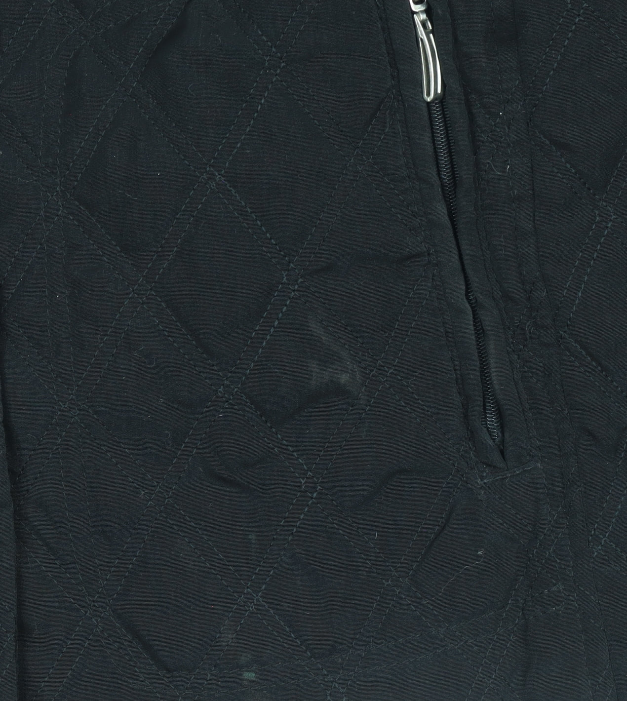 Portrait Womens Black Quilted Hooded Mid-Length Jacket Size 12