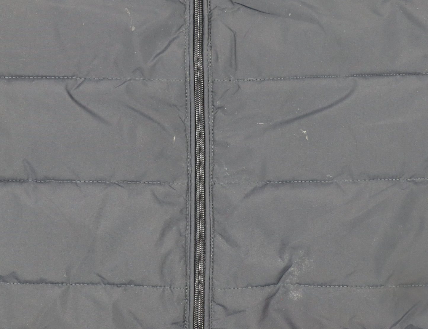 Armand Thiery Men's Blue 3XL Puffer Jacket with Brown Trim