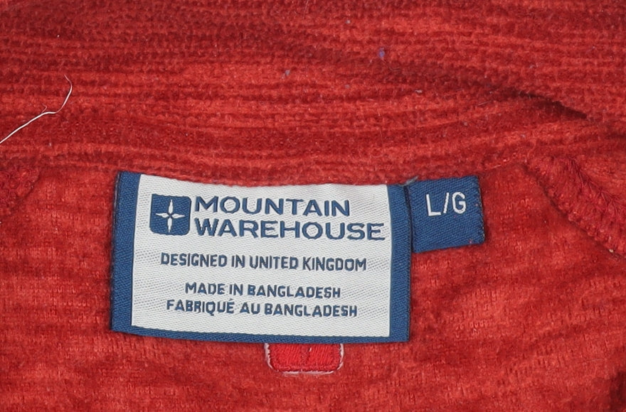 Mountain Warehouse Men's Red 1/4 Zip Fleece Sweatshirt Size L