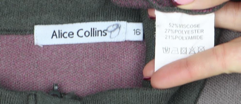 Alice Collins Women’s Multicoloured Geometric Knit Cardigan Size 16
