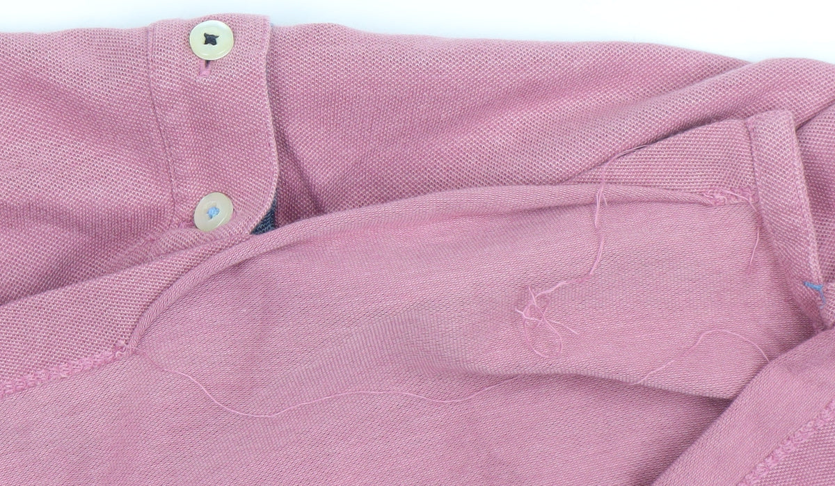 Marco Capelli Men's Pink 2XL Polo Shirt Cotton Blend Casual
